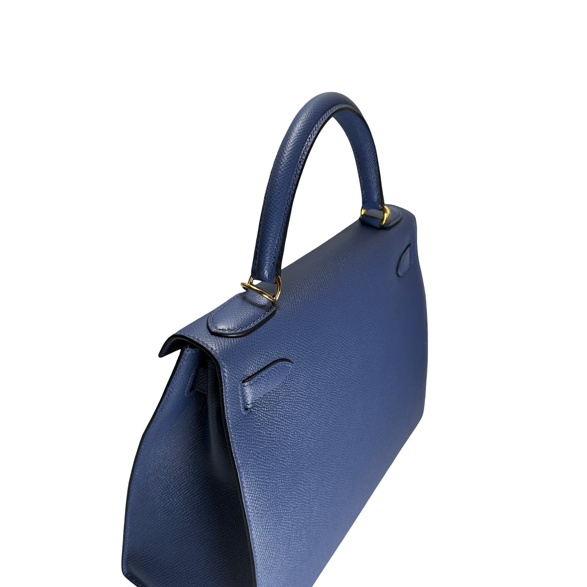 Used HERMES Epsom Kelly 28 with strap Handbag Blue Gold