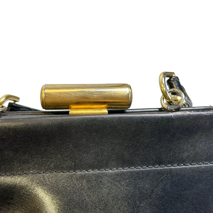 Used CELINE Leather Vintage Cross body bag Cross body bag Black GHW