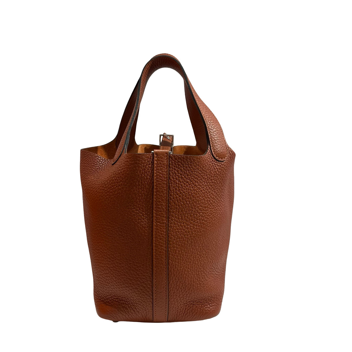 Used HERMES Picotin 18 Bucket Bag Brown PHW