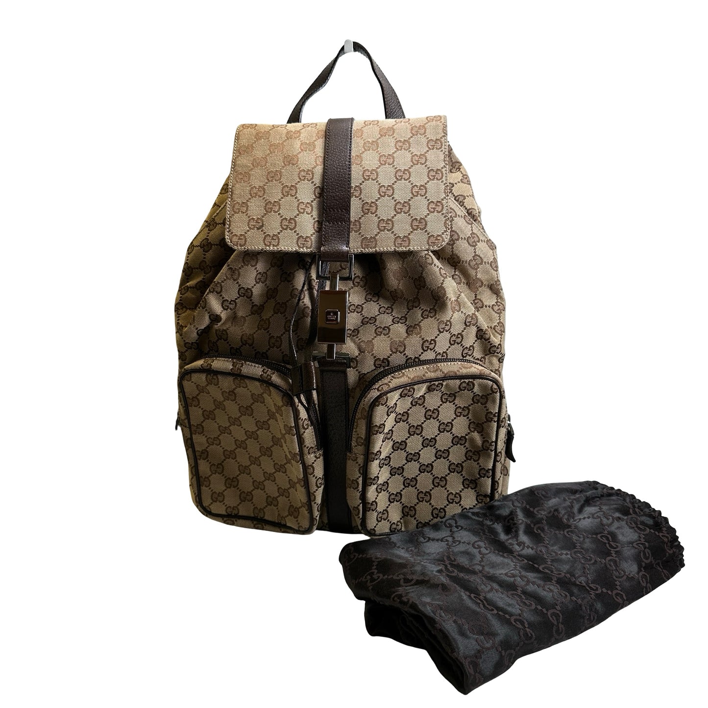 Used GUCCI GG Canvas GG Canvas Backpack Backpack Brown Beige