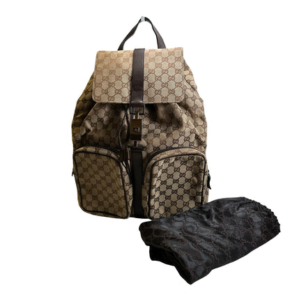 Used GUCCI GG Canvas GG Canvas Backpack Backpack Brown Beige