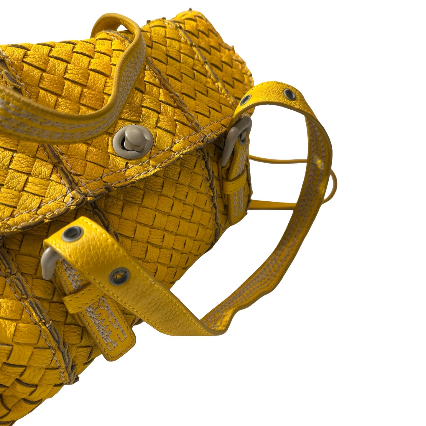 Used BOTTEGA VENETA 2 Way Shoulder Shoulder Bag Sunshine Yellow