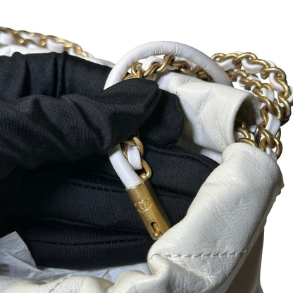 Used Chanel White Chain Shoulder Bag White GHW