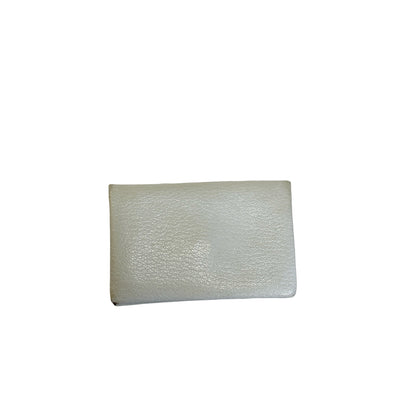 Used HERMES Epsom Calvi Card case Light Blue