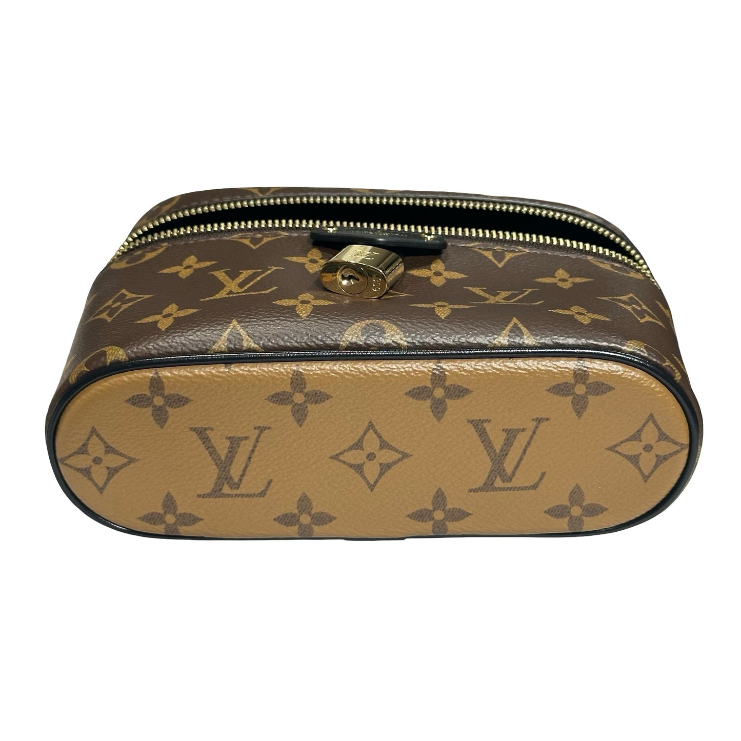Used LOUIS VUITTON Coated Canvas Monogram Vanity Chain Pouch Two Way Shoulder Bag Brown Black GHW