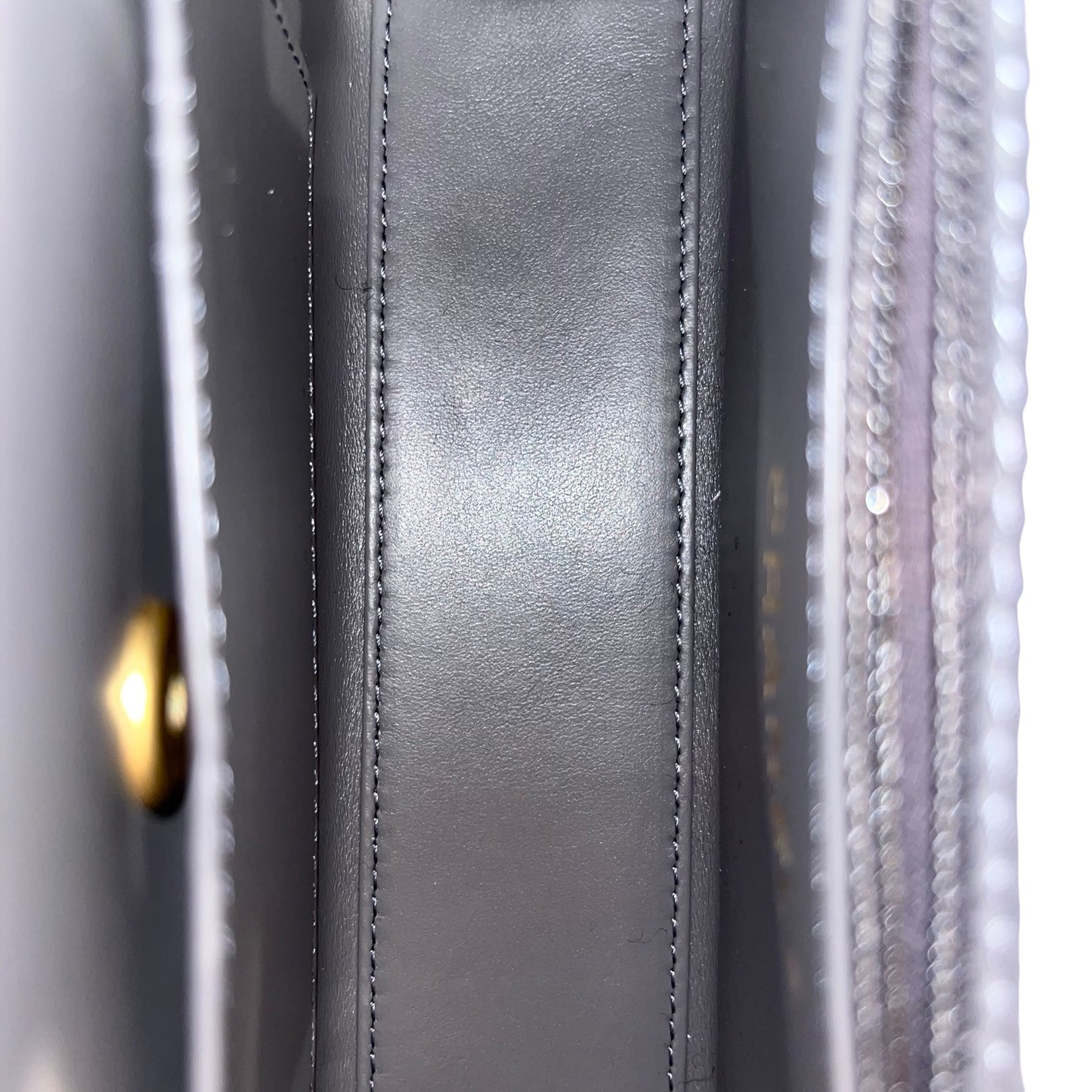 Unused CHANEL KELLY Cross Body Bag Grey GHW