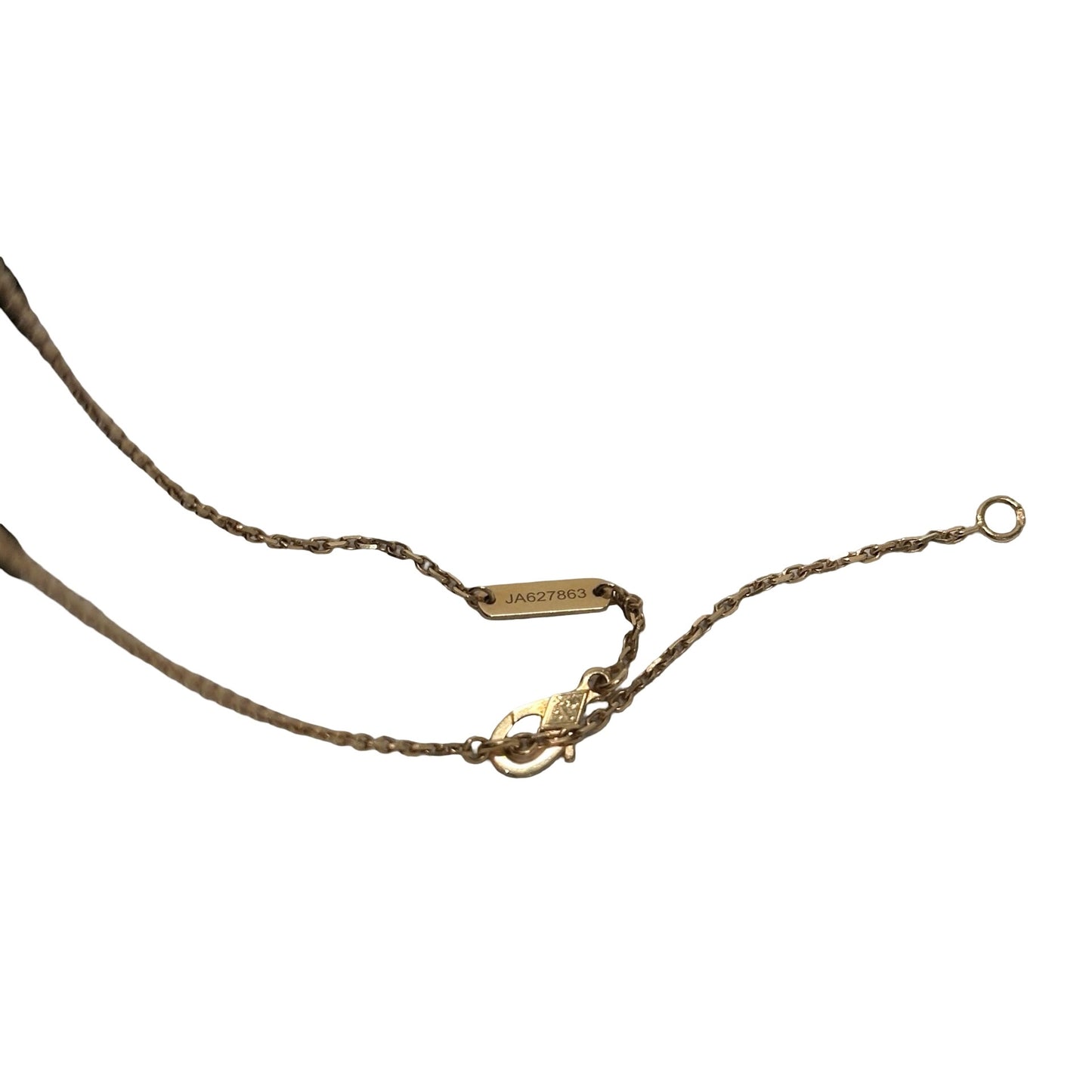 Used VAN CLEEF & ARPELS 18K Gold Vintage Alhambra Necklace Brown GHW