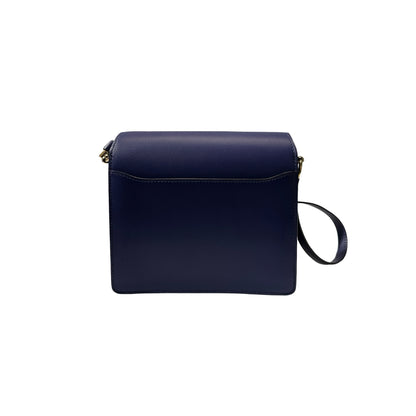 Used HERMÈS Allegro Calfskin MINI ROULIS Shoulder Bag M3 Bleu Encre GHW