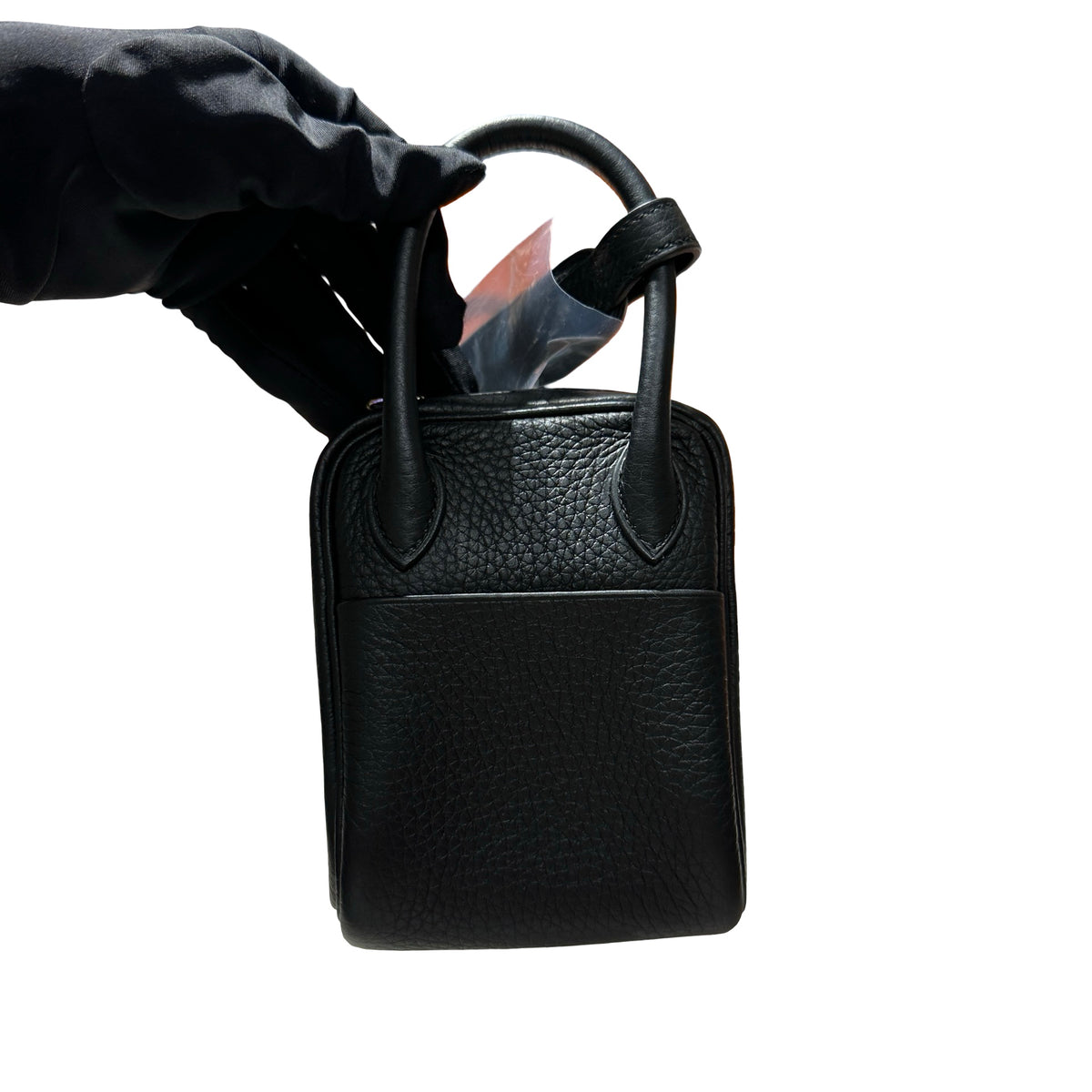 Brand New HERMES Clemence Lindy Mini Handbag Black