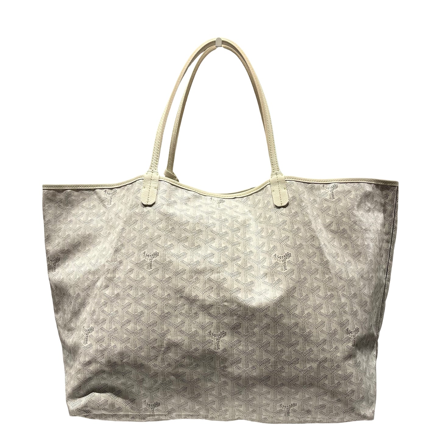 Used GOYARD Canvas Tote GM Tote Bag White PHW