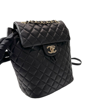 Used CHANEL Lambskin Leather Backpack