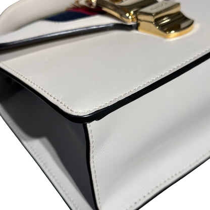Used GUCCI Cross Body Bag White GHW