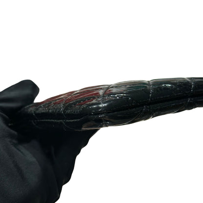 Used CHANEL Patent Leather Clutch Black PHW