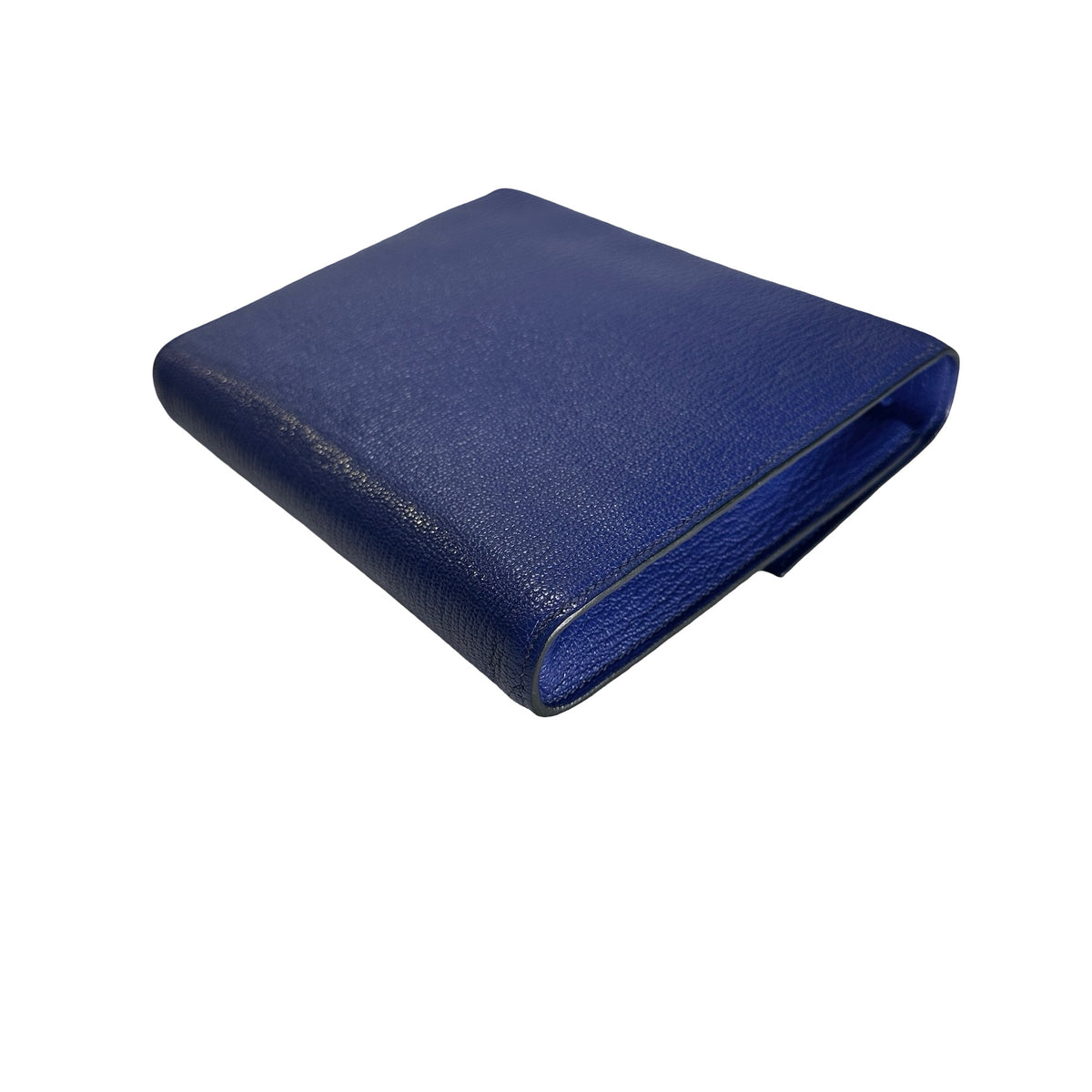 Used HERMES Chevre Clic 16 Crossbody Bag Blue，PHW