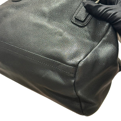 Used GIVENCHY Calfskin Leather PANDORA Two Way Shoulder Bag Black