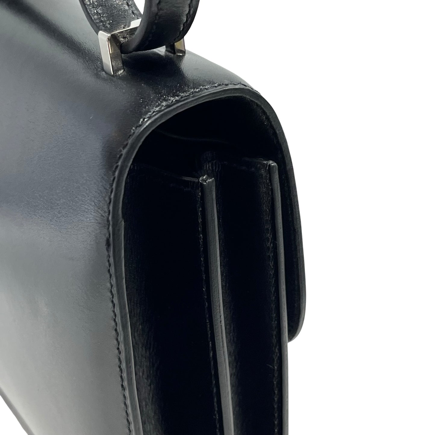Used HERMES Solid color Constance Shoulder Bag Black