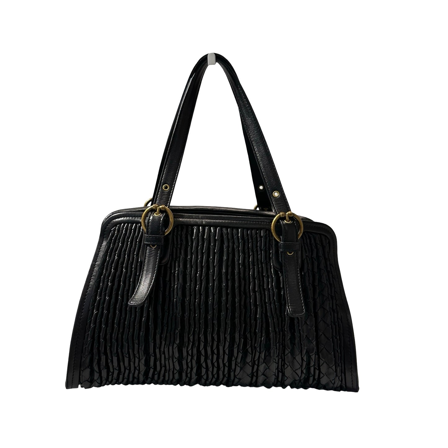 Used Bottega Veneta Shoulder Bag Black GHW