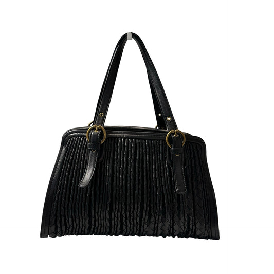 Used Bottega Veneta Shoulder Bag Black GHW
