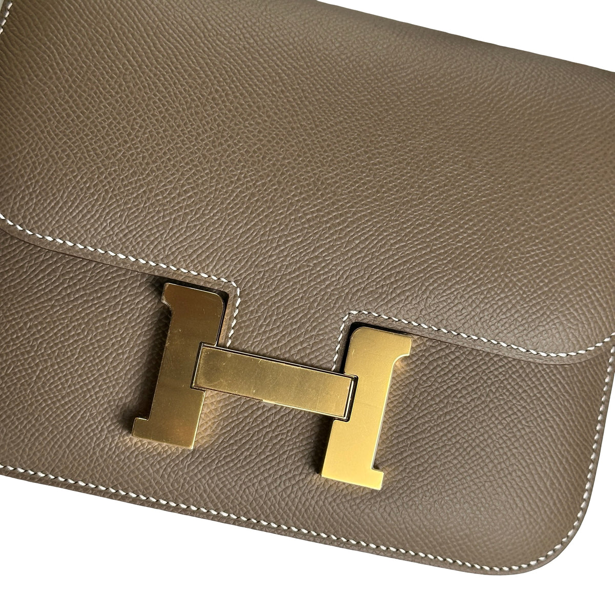 Brand New HERMES Epsom Leather Constance Shoulder Bag Etoupe