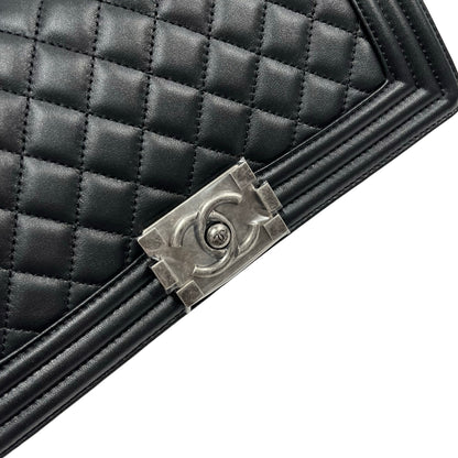 Brand New CHANEL Lambskin Boy Chain shoulder bag Black PHW