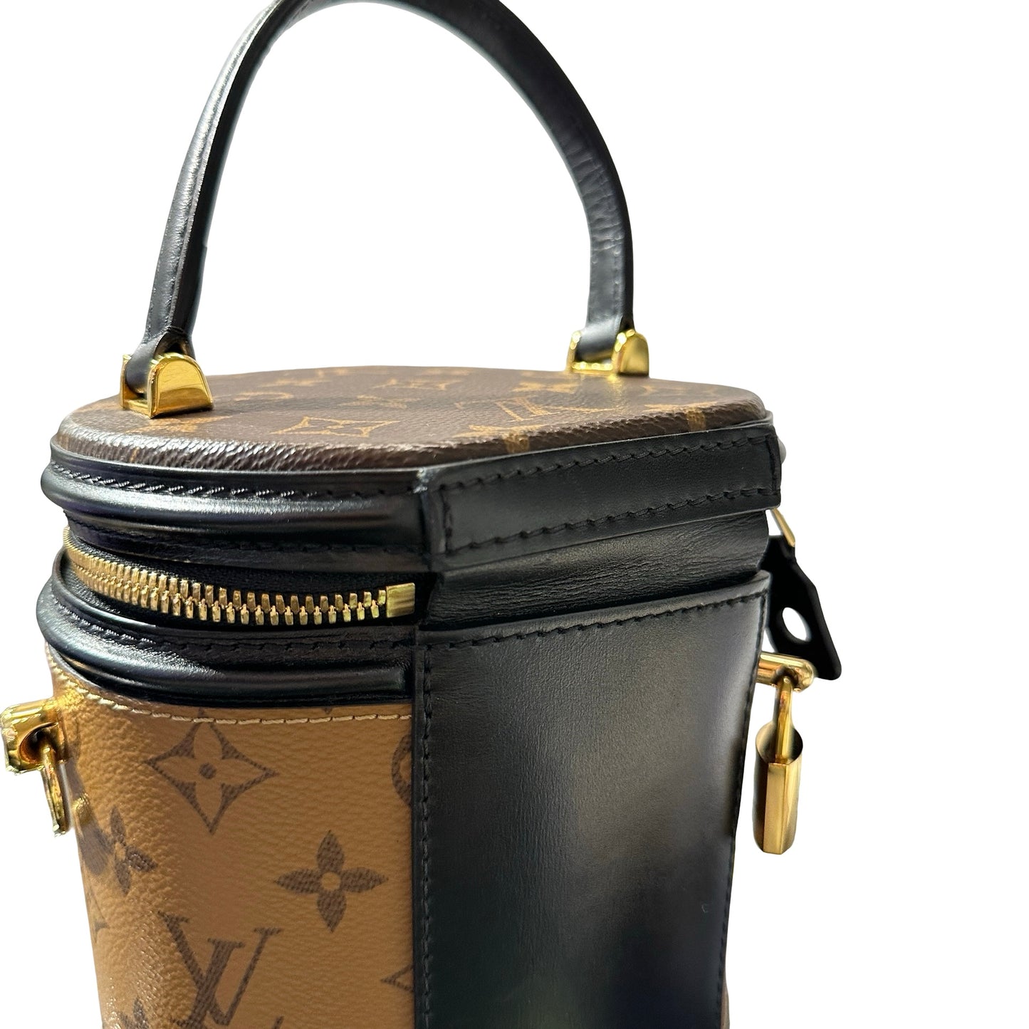 Used LOUIS VUITTON Monogram Cannes Monogram Reverse Cross Body Bag Brown GHW