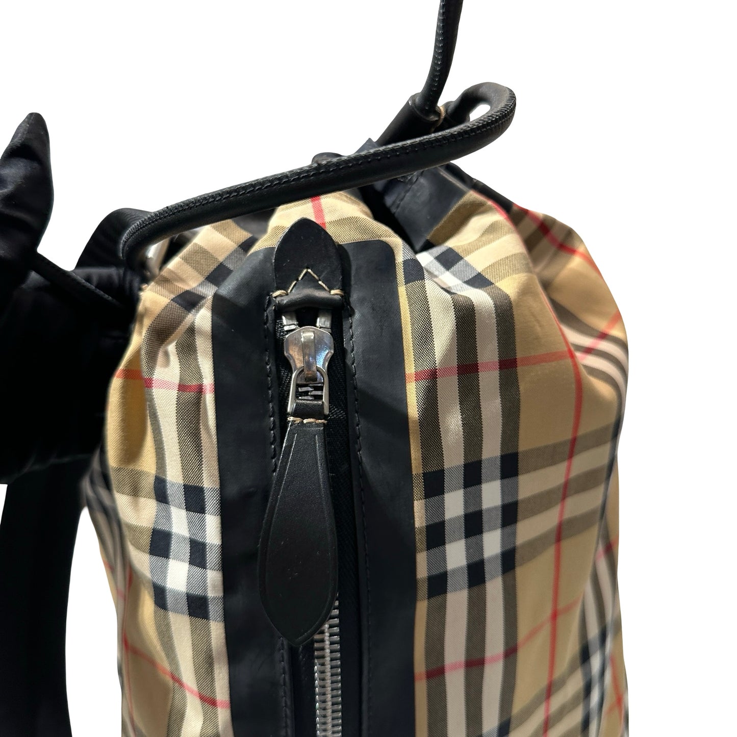 Used BURBERRY Backpack Rucksack Black Brown PHW