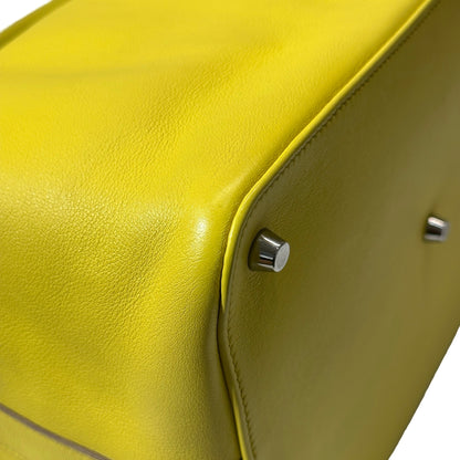 Used HERMÈS TOOL BOX 26 Two Way Shoulder YELLOW PHW Two Way Shoulder Bag