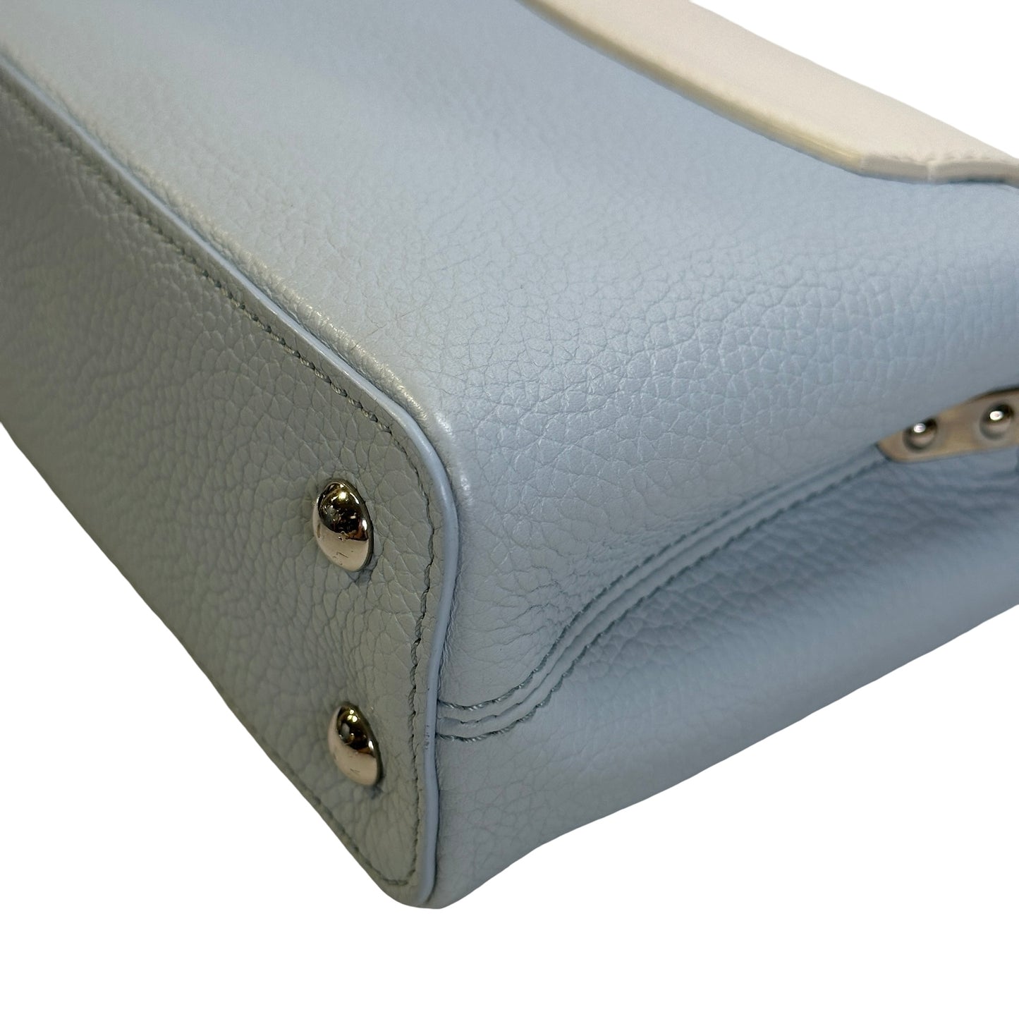 Used LOUIS VUITTON Leather Capucines Handbag Blue