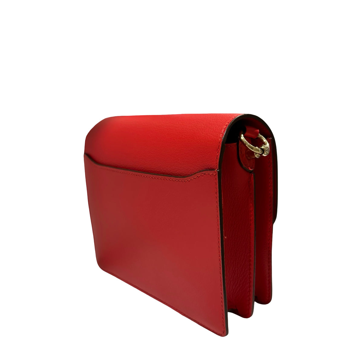 Used HERMES Evercolor Mini Roulis Shoulder Bag S3 Rouge Coeur GHW