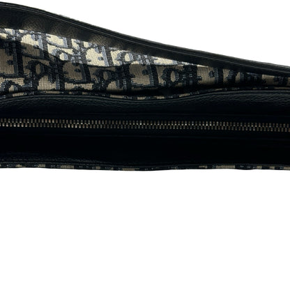Used DIOR Canvas Oblique Saddle Messenger Bag GHW