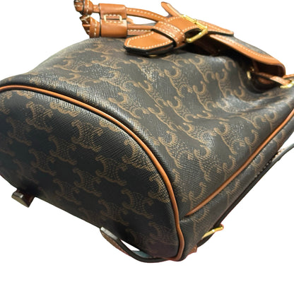 Used CÉLINE Canvas Used Céline Canvas Backpack Brown GHW Backpack Brown