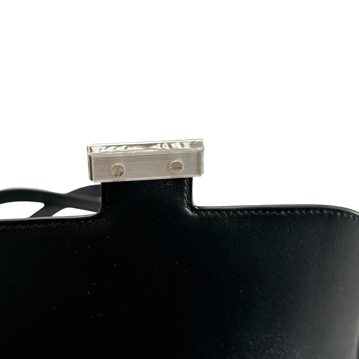 Brand New HERMES Epsom Constance Crossbody Bag Black Silver