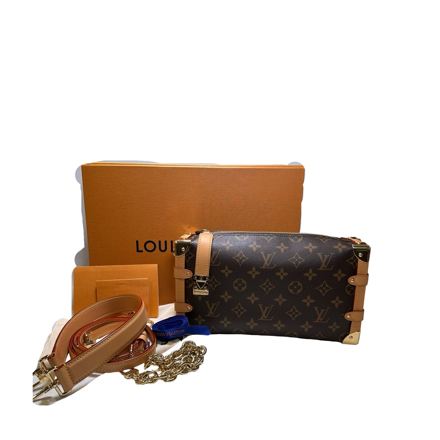 Used LOUIS VUITTON Monogram coated canvas Side trunk Trunk Brown GHW