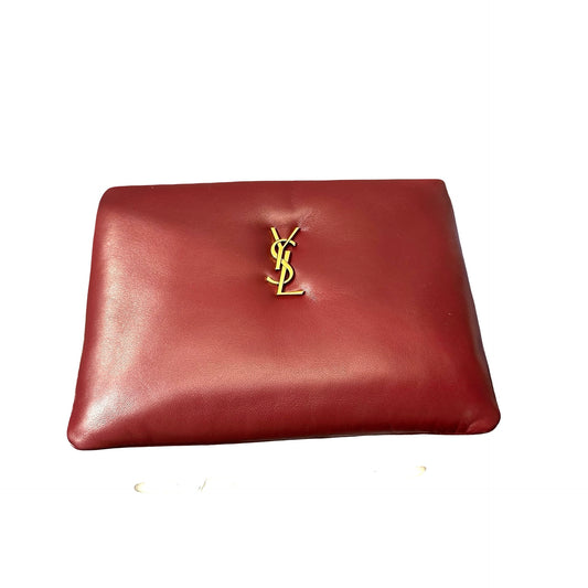 Used SAINT LAURENT Clutch Clutch Red GHW