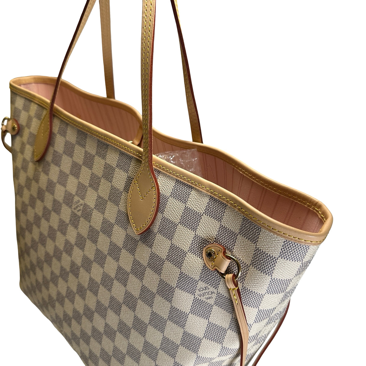 Brand New LOUIS VUITTON Damier Azur Neverfull Tote Bag White Blue