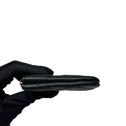 Unused CHANEL Calfskin Leather Pouch Black GHW