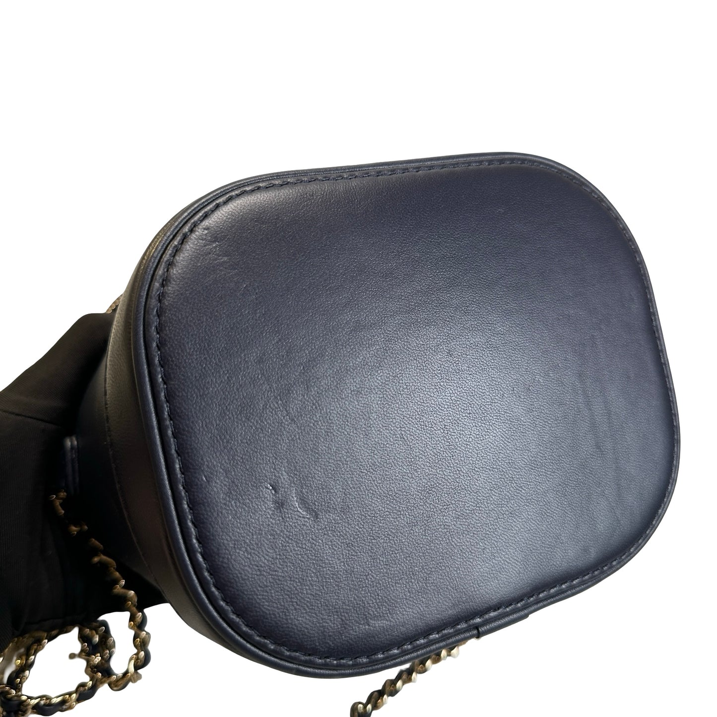 Used CHANEL Lambskin Vanity case Vanity case Navy GHW