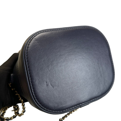 Used CHANEL Lambskin Vanity case Vanity case Navy GHW