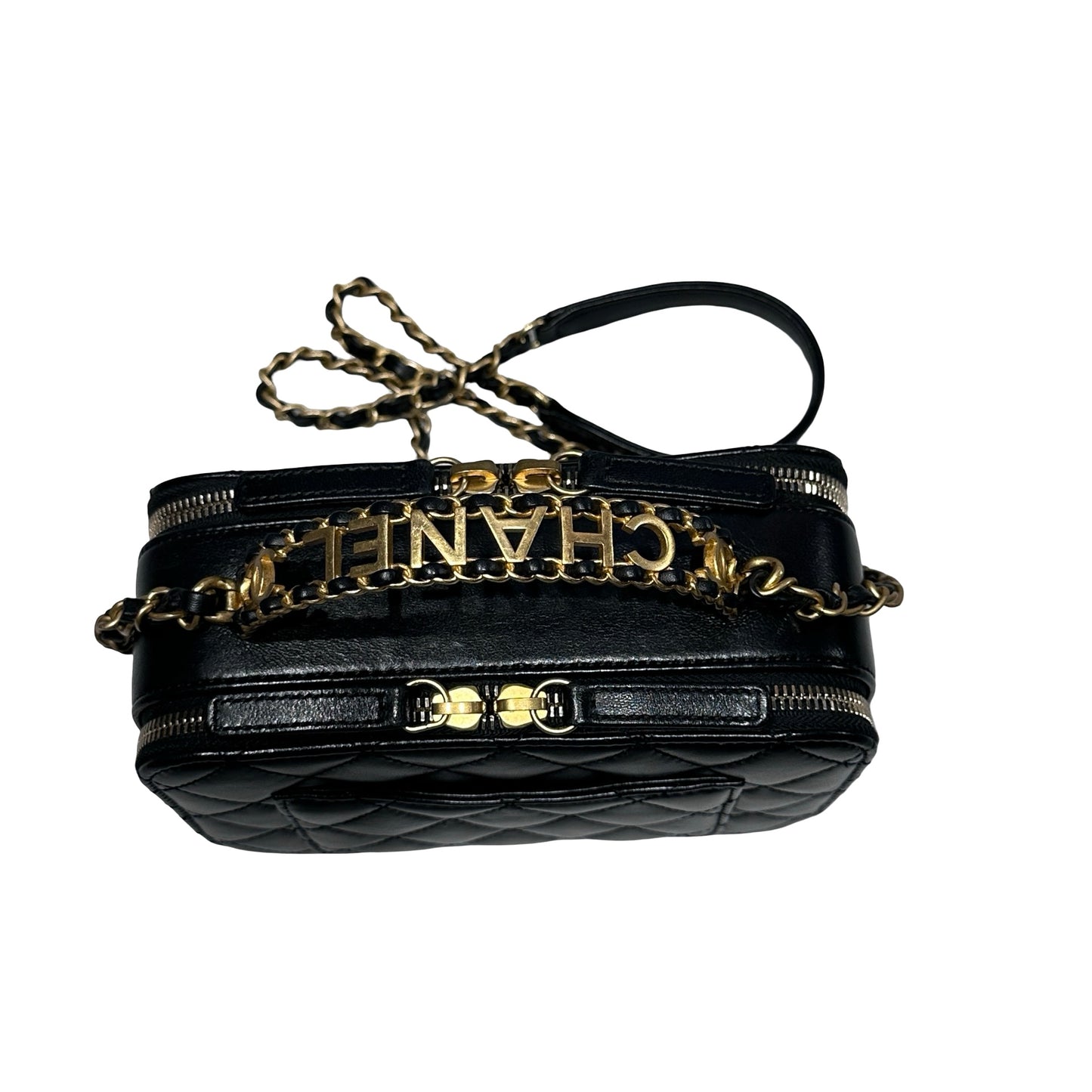 Used CHANEL Camera Bag Black GHW