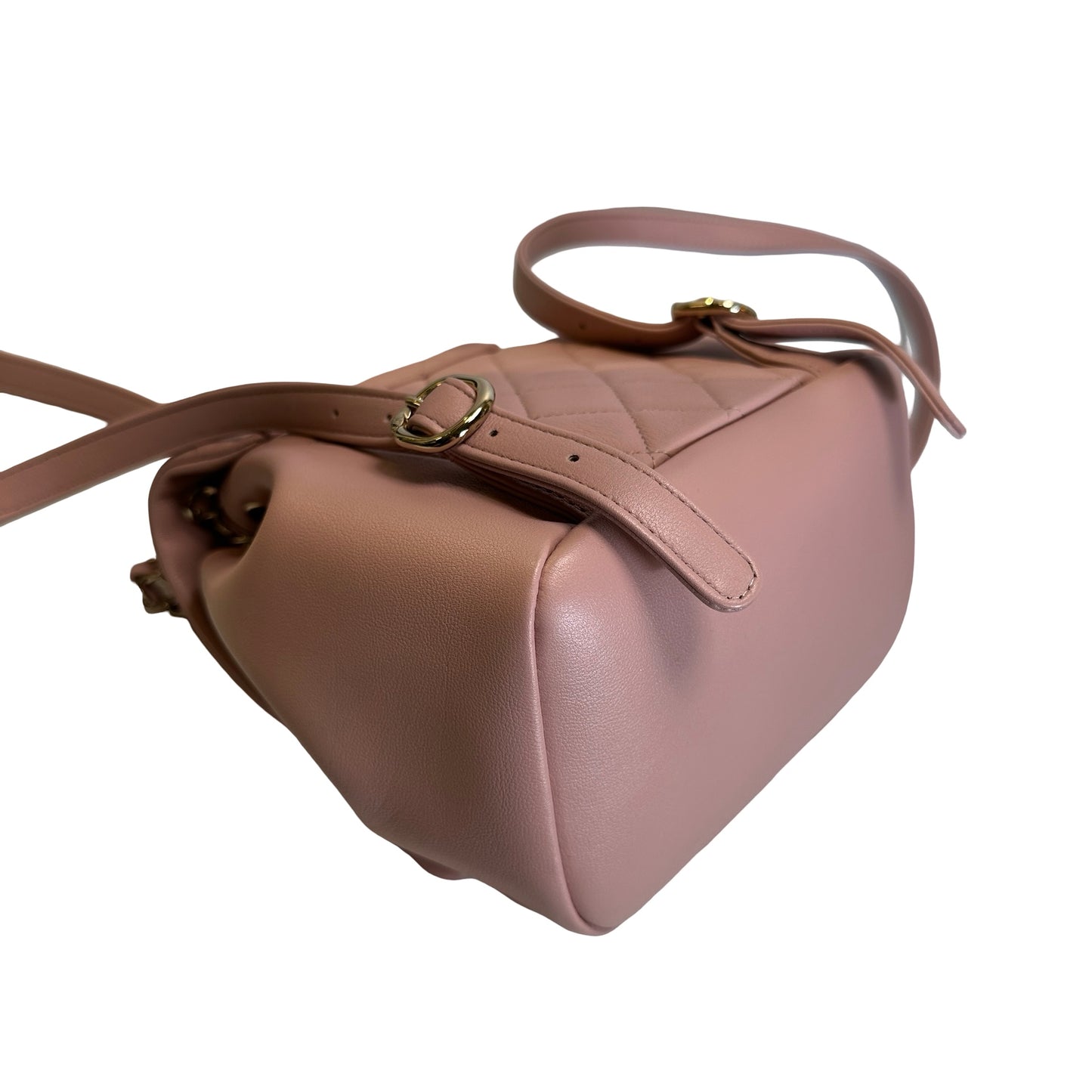 Brand New CHANEL Quilted Calfskin Duma Backpack Pink Gold