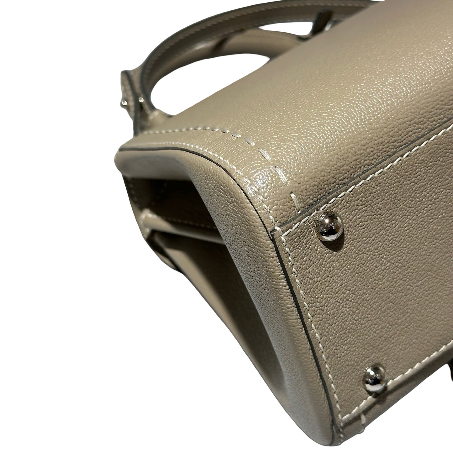 Used DELVAUX Brillant Mini Shoulder Bag Grey PHW