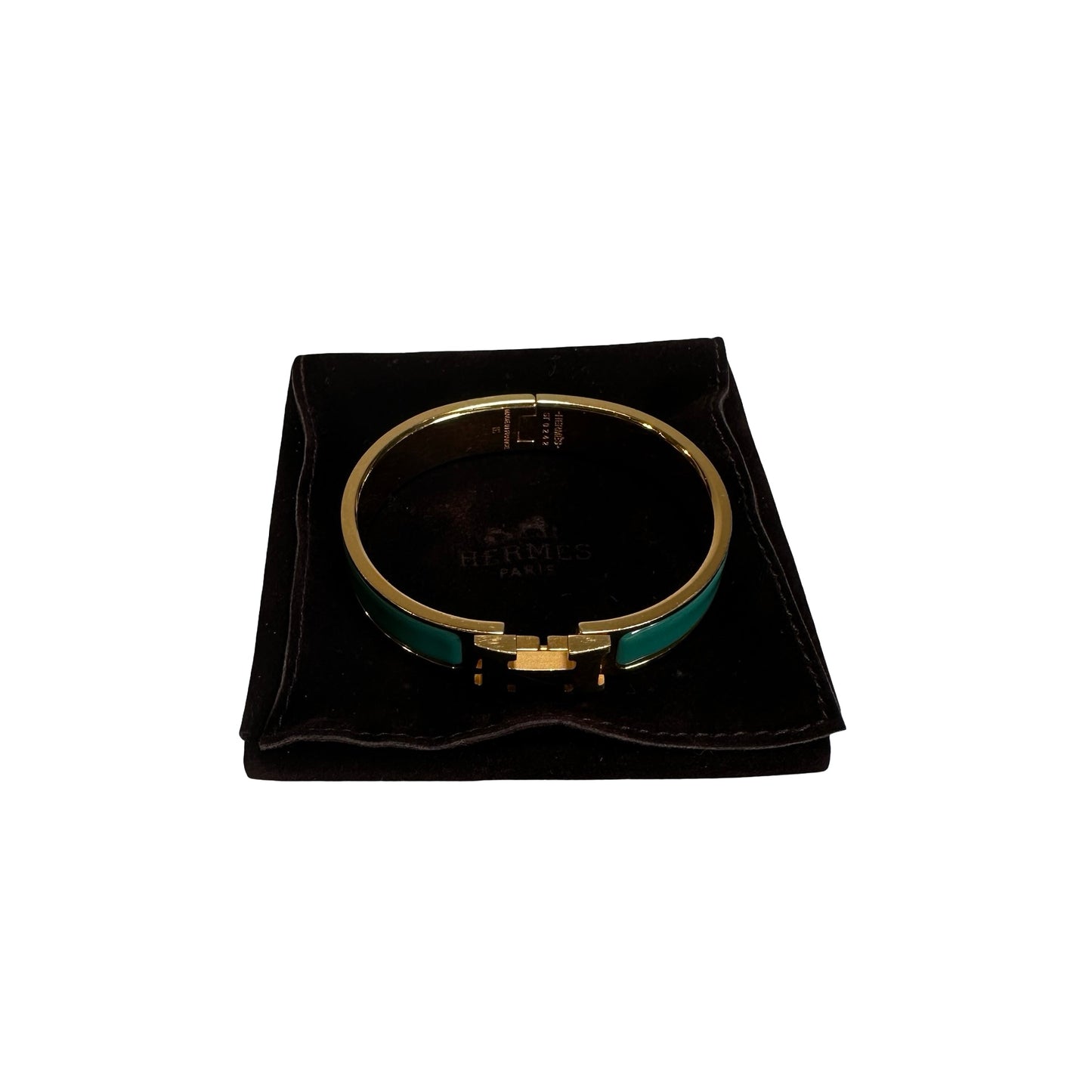 Used HERMES Bracelet BRACELET Green GHW