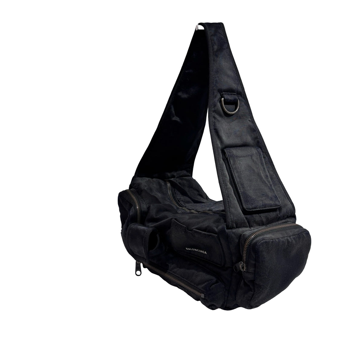 Used BALENCIAGA Solid Explorer Belt Bag Belt bag Black