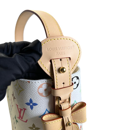 LOUIS VUITTON Monogram Multicolor All in BB Bucket Bag White Multicolor