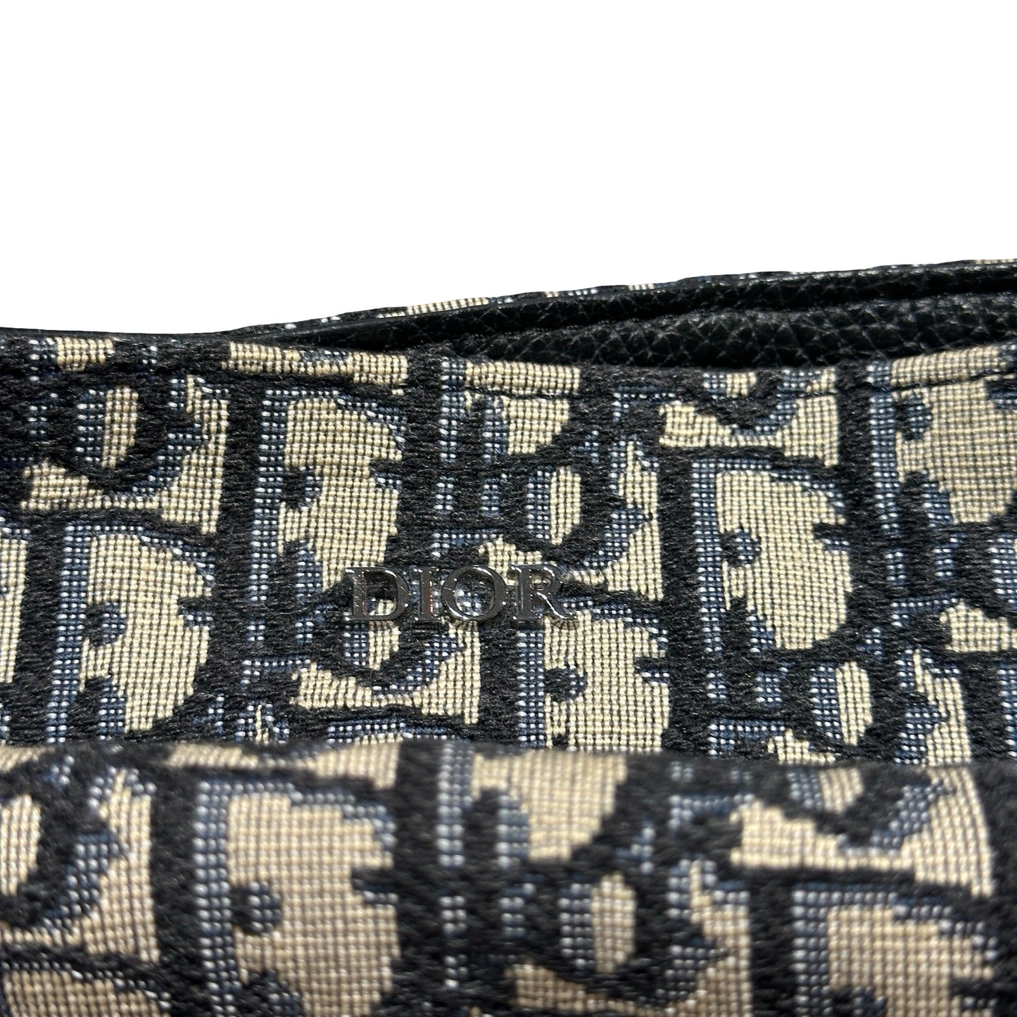 Used DIOR Canvas Oblique Saddle Messenger Bag GHW