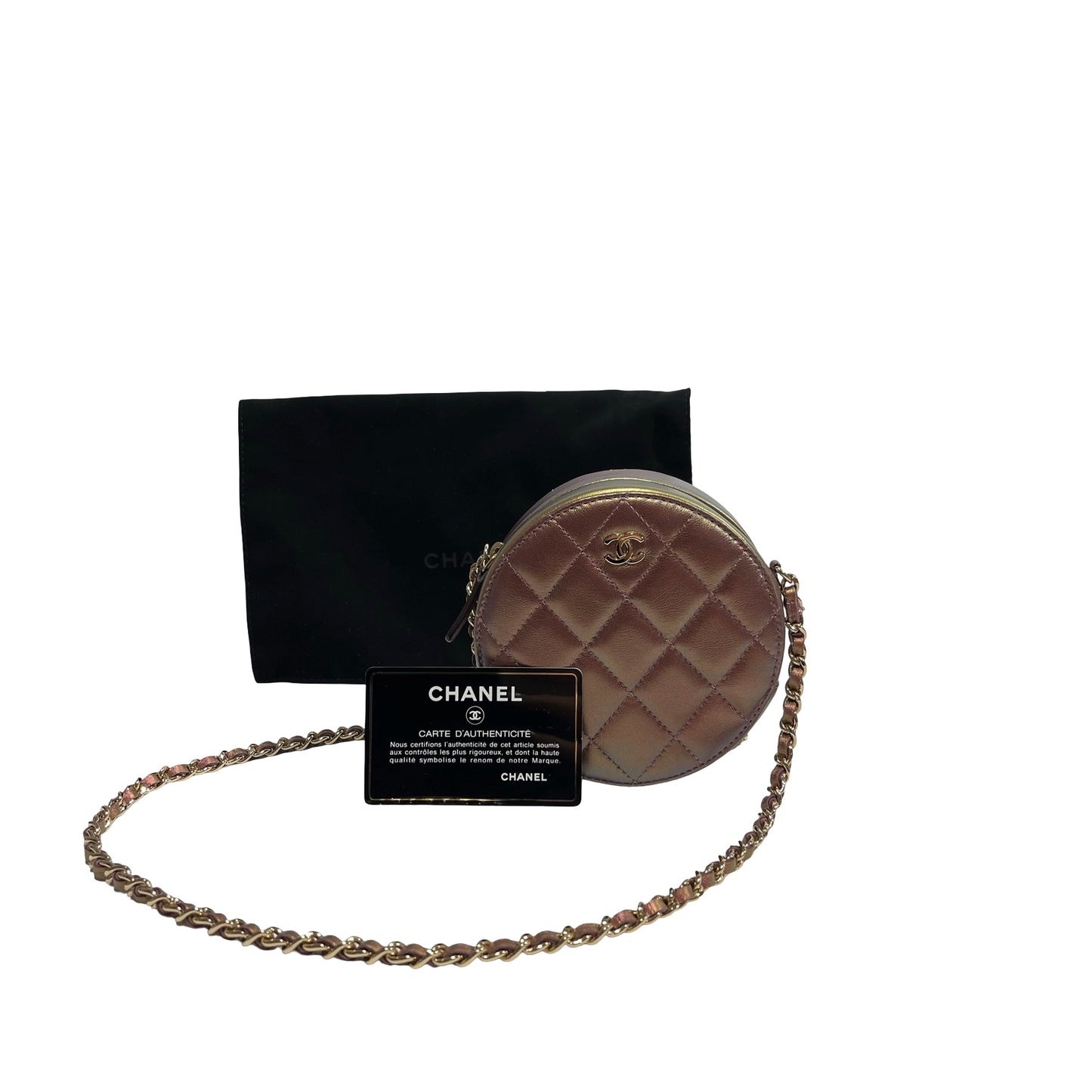 Used CHANEL Lambskin Leather Cross Body Bag PHW