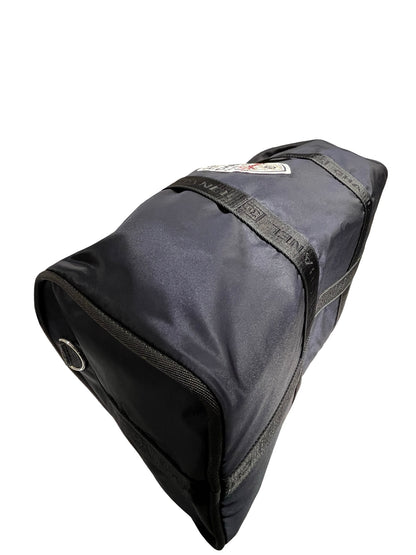 Used CHANEL Nylon Tote Bag Holdall Navy Blue Black PHW