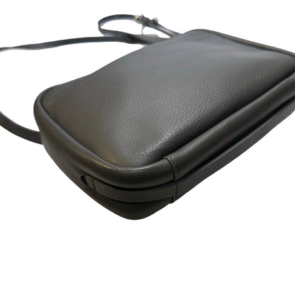 Used BALENCIAGA Calfskin Leather Crossbody Cross Body Bag Black PHW