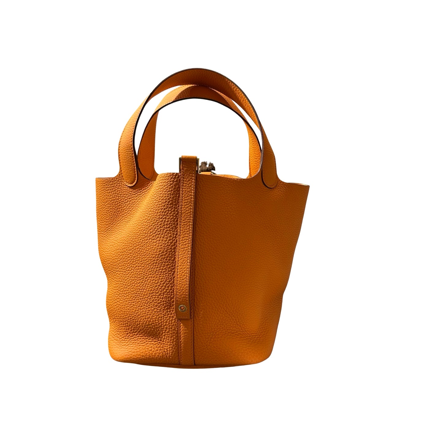 New HERMÈS Picotin 22 Bucket Bag Orange (93) GHW