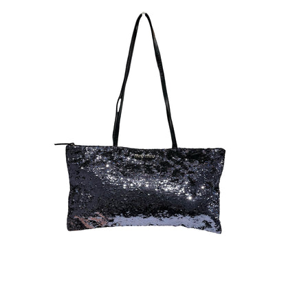 Used MIU MIU sequin bag Tote Bag Black PHW